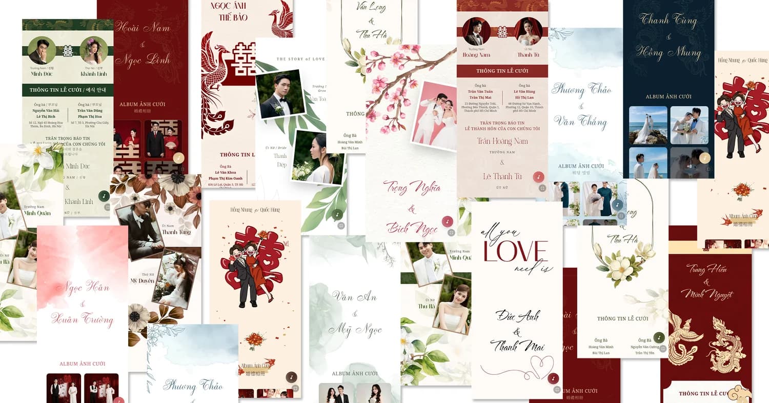 Bộ sưu tập thiệp cưới Wedding love